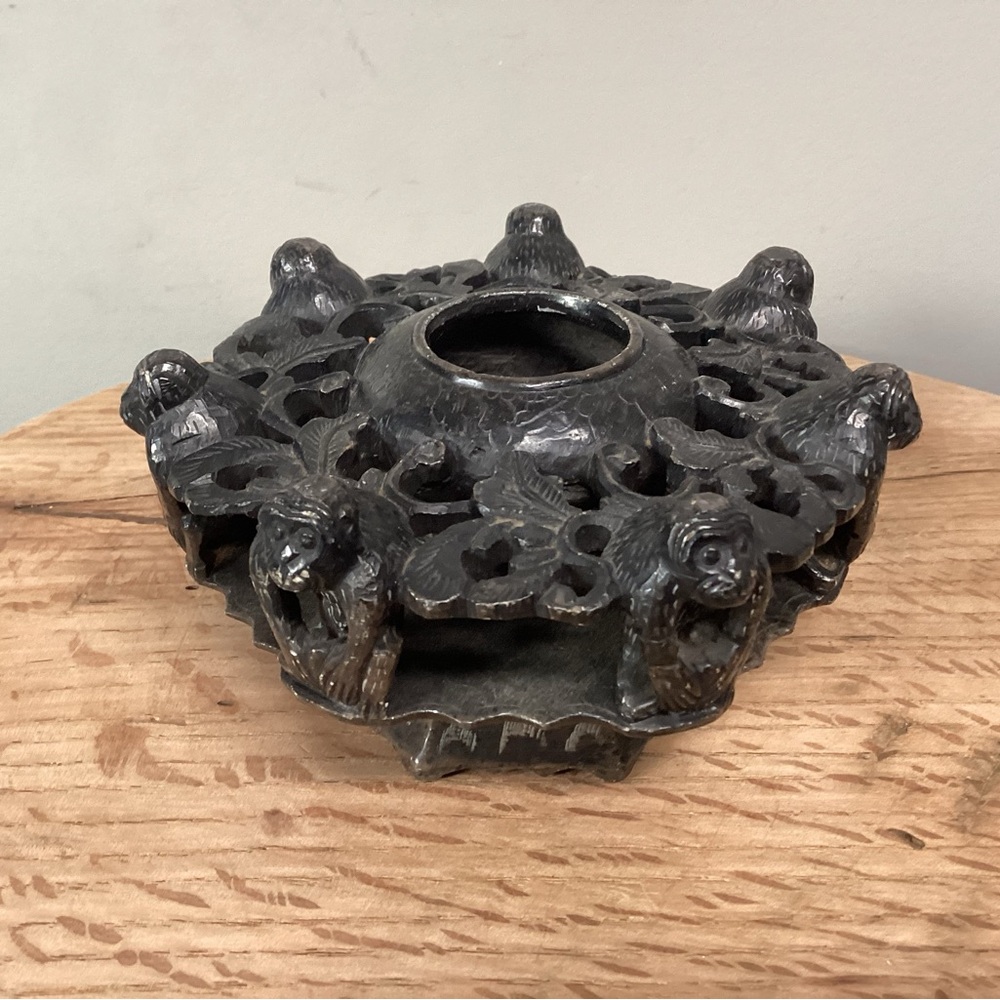 ⚫️ Vintage Ink Well and/or Incense Burner - Rare & Unique - Soapstone or Metal ?